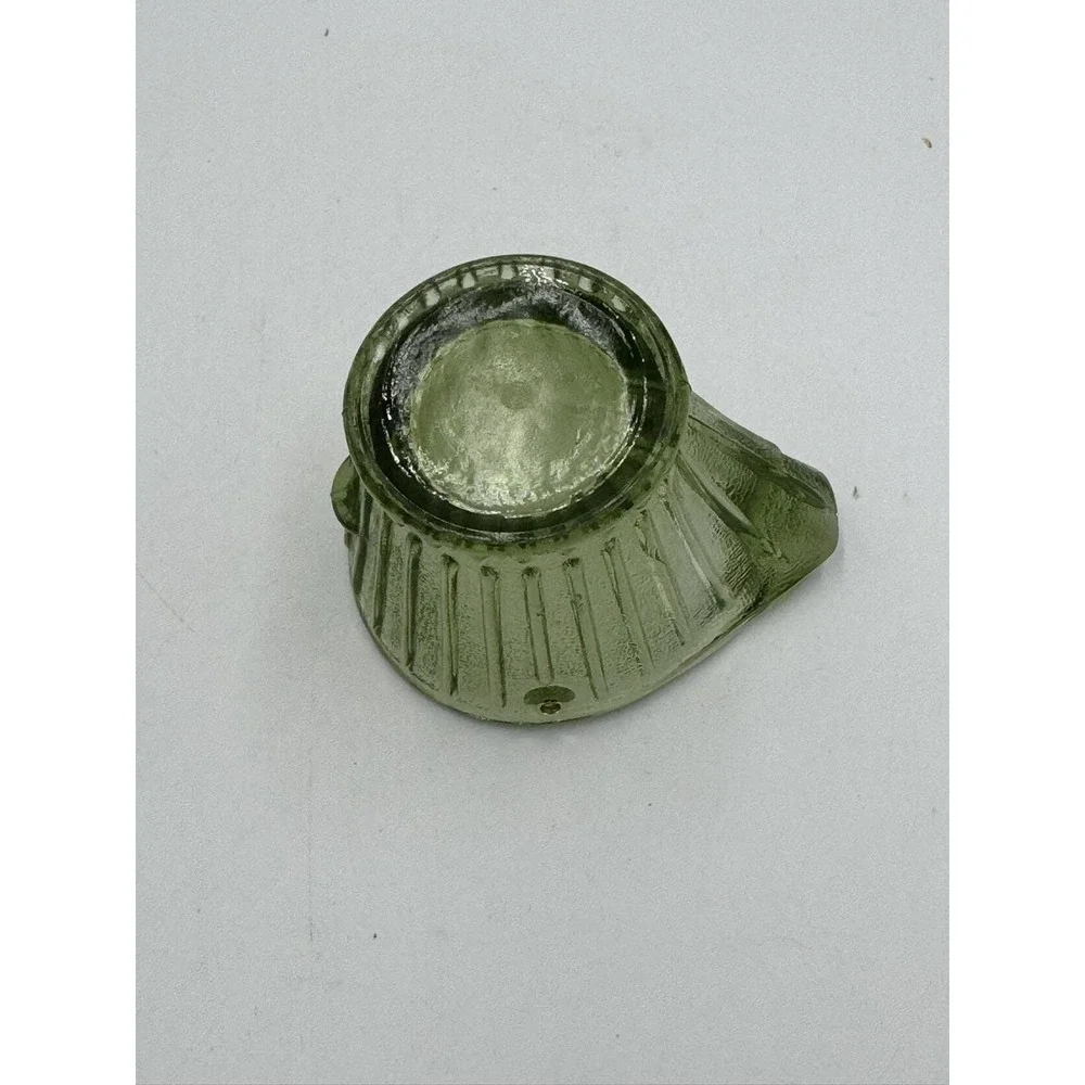 Green Depression Glass Miniature Coal Pail Bucket; w/o handle; Vintage